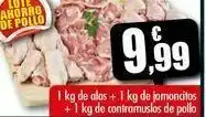 Unide Supermercados 1 kg de alas + 1 kg de jamoncitos + 1 kg de contramuslos de pollo oferta