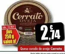 Unide Supermercados Queso curado de oveja cerrato, 250 g oferta