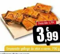 Unide Supermercados Empanada gallega de atún o carne, 700 g oferta