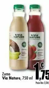 Unide Supermercados Zumo via nature, 750 ml oferta