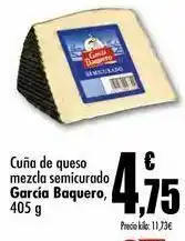 Unide Supermercados Cuña de queso mezcla semicurado garcía baquero , 405 g oferta