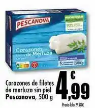 Unide Supermercados Corazones de filetes de merluza sin piel pescanova 500 g oferta