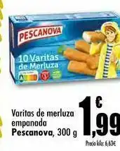 Unide Supermercados Varitas de merluza empanada pescanova, 300g oferta