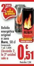 Unide Supermercados Bebida energética original o zero burn, 50 l oferta