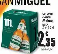 Unide Supermercados Cerveza clásica mahou pack 6 x 25 cl oferta