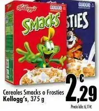 Unide Supermercados Cereales smacks o frosties kellogg's, 375 g oferta