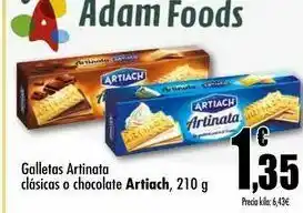 Unide Supermercados Galletas artinata clásicas o chocolate artiach, 210 g oferta