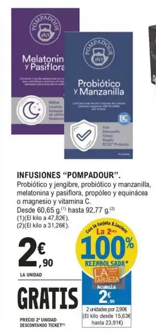 E.Leclerc INFUSIONES "POMPADOUR". oferta
