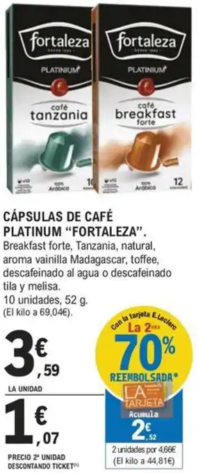 E.Leclerc CÁPSULAS DE CAFÉ oferta
