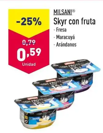 ALDI MILSANIⓇ Skyr con fruta oferta