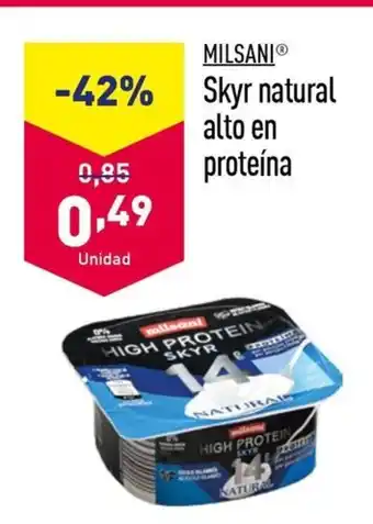 ALDI MILSANIⓇ Skyr natural alto en proteína oferta