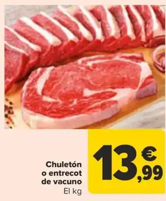 Carrefour Chuletón o entrecot de vacuno oferta