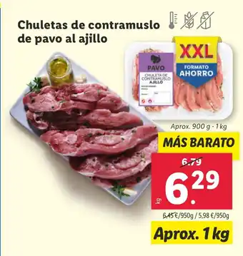 Lidl Chuletas de contramuslo! de pavo al ajillo oferta