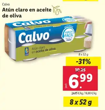 Lidl Calvo Atún claro en aceite de oliva. oferta