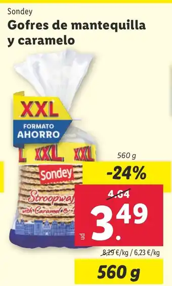 Lidl Sondey Gofres de mantequilla y caramelo oferta