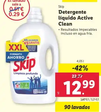 Lidl Skip Detergente líquido Active Clean oferta