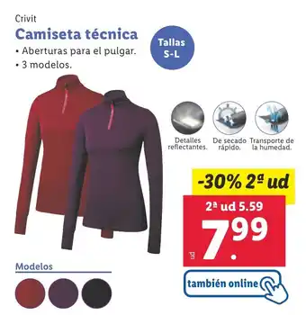 Lidl Crivit Camiseta técnica oferta