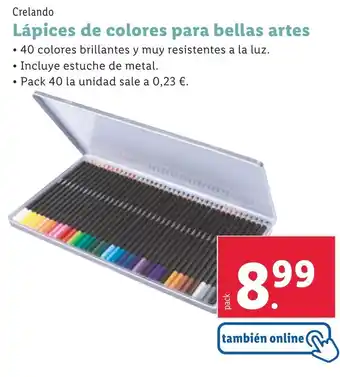 Lidl Crelando Lápices de colores para bellas artes oferta