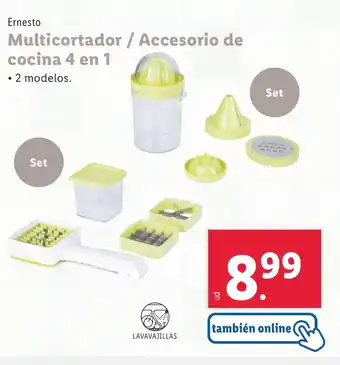 Lidl Ernesto Multicortador / Accesorio de cocina 4 en 1 oferta