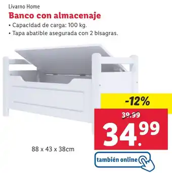 Lidl Banco con almacenaje oferta