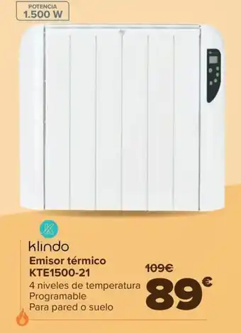 Carrefour K klindo Emisor térmico oferta