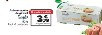 Carrefour Atún en aceite de girasol oferta