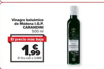 Carrefour Vinagre balsámico de Módena I.G.P. CARANDINI 500 ml oferta