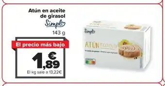 Carrefour Atún en aceite de girasol oferta