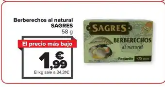 Carrefour Berberechos al natural oferta