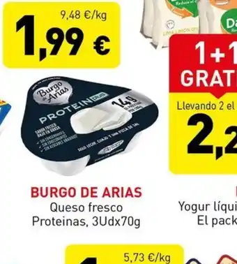 Hiperber BURGO DE ARIAS Queso fresco Proteinas oferta