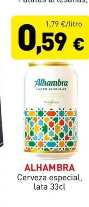 Hiperber ALHAMBRA Cerveza especial, lata 33cl oferta