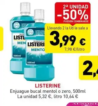 Hiperber Enjuague bucal mentol o zero, 500ml oferta