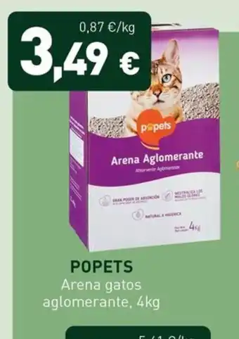 POPETS Arena gatos aglomerante, 4kg