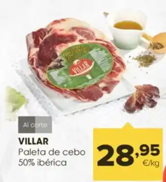 Autoservicios Familia VILLAR Paleta de cebo 50% ibérica oferta
