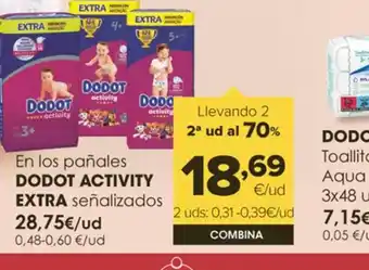 Autoservicios Familia En los pañales DODOT ACTIVITY EXTRA señalizados oferta