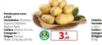 Alcampo Patata para cocer o freír oferta