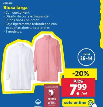 Lidl Blusa larga oferta