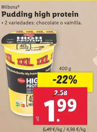 Lidl Pudding high protein oferta