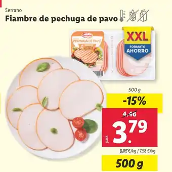 Lidl Fiambre de pechuga de pavo oferta
