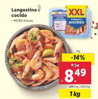 Lidl Langostino cocido oferta