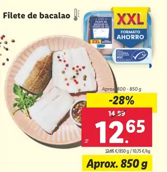 Lidl Filete de bacalao oferta