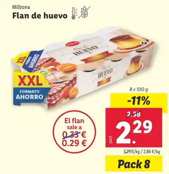 Lidl Flan de huevo oferta
