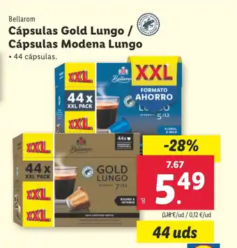 Lidl Cápsulas Gold Lungo / Cápsulas Modena Lungo oferta