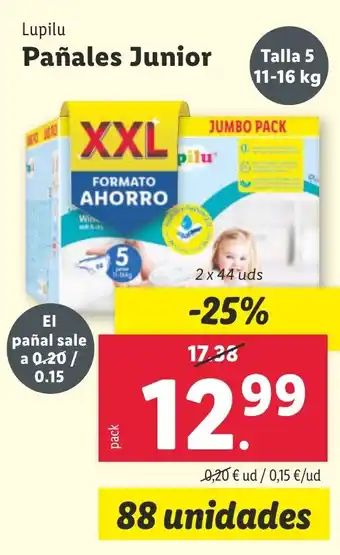 Lidl Pañales Junior oferta