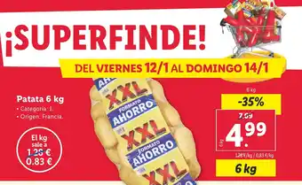 Lidl Patata 6 kg oferta