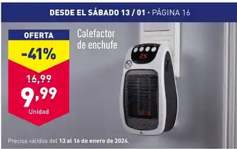 ALDI Calefactor de enchufe oferta