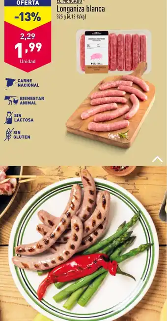 ALDI Longaniza blanca 325 g oferta