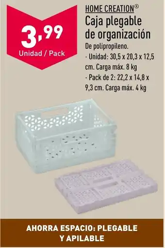 ALDI HOME CREATION® Caja plegable de organización oferta
