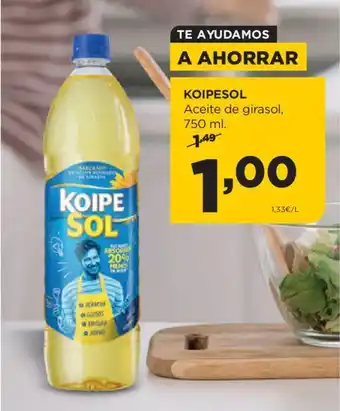Alimerka KOIPESOL Aceite de girasol, 750 ml. 7.49 oferta