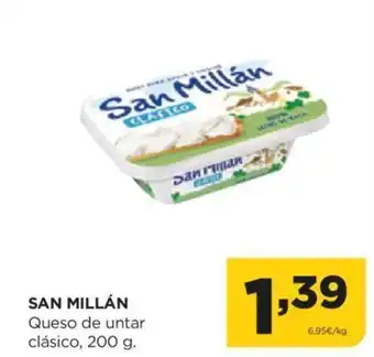 Alimerka SAN MILLÁN Queso de untar clásico, 200 g. oferta